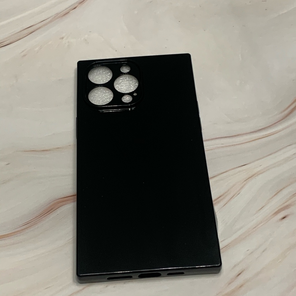 Iphone 14 Pro Max Squared Solid Black Case